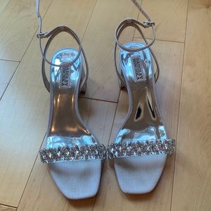Size 7.5 Badgley Mischka Silver Shoes